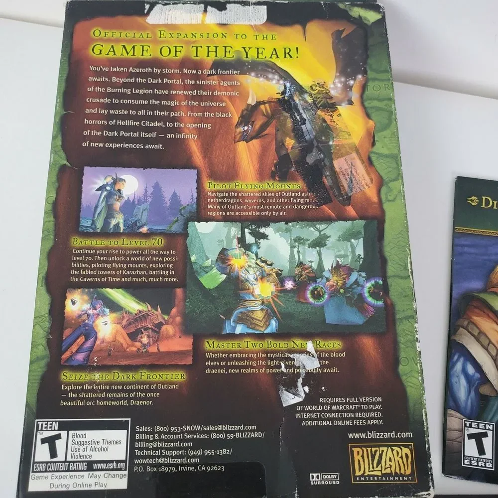 World of Warcraft The Burning Crusade Expansion Set‎ PC 4 CD-ROMs
